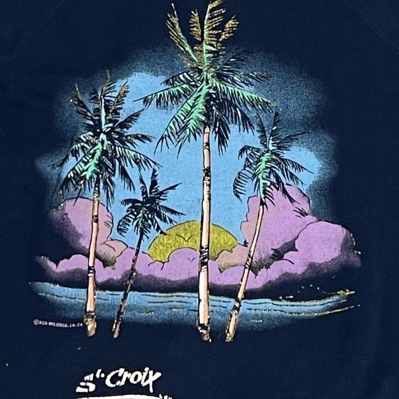 Vintage St. Croix Vacation Tourism Vacation 1980s Destination Sweatshirt - Picture 4 of 4